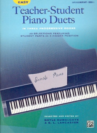 Easy Teacher-Student Piano Duets vol.3 for 5-finger piano 4 hands score