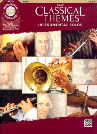 Easy classical Themes - Instrumental Solos (+Online Audio) for violin