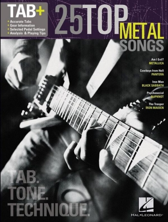 Tab - 25 Top Metal Songs - Tab. Tone. Technique Gitarre Buch