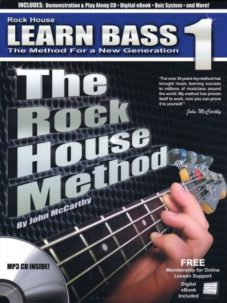 The Rock House Method: Learn Bass 1 Bass Guitar Buch + CD