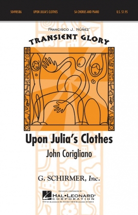 Francisco J. Nunez, Upon Julia's Clothes SA Chorpartitur