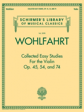 Franz Wohlfahrt, Collected Easy Studies For The Violin Violin Buch