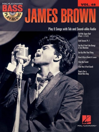James Brown (+CD) for bass guitar/tab (+lyrics) Hal Leonard bass play-along series vol.48
