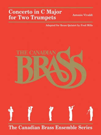 Antonio Vivaldi, Concerto for Two Trumpets Blechblserquintett Partitur + Stimmen