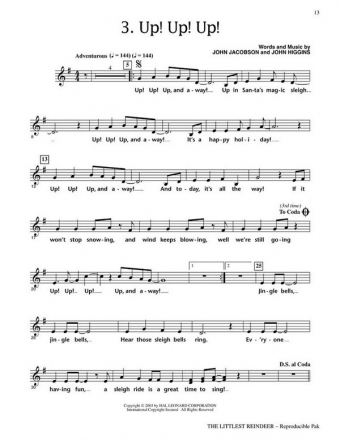 John Higgins_John Jacobson, The Littlest Reindeer Holiday Musical Classroom Partitur + Stimmen