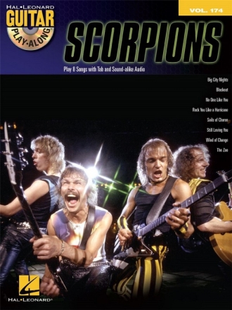 Scorpions (+CD): guitar playalong vol.174 songbook vocal/guitar/tab