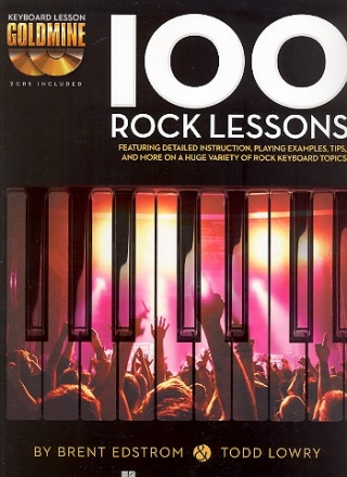 100 Rock Lessons (+2 CD's): for keyboard (piano)