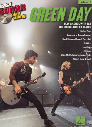 Green Day (+CD): easy guitar playalong vol.10 songbook vocal/guitar/tab