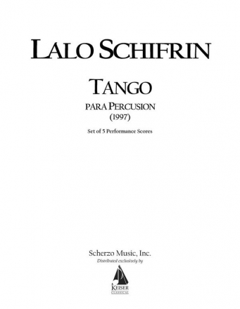 Tango Para Percusion (Tango for Percussion) Percussion Partitur