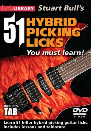 51 Hybrid Picking Licks You Must Learn for guitar DVD