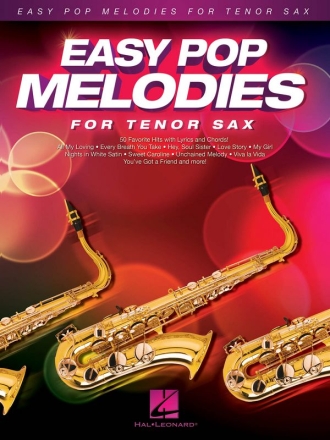 Easy Pop Melodies - for Tenor Sax Tenor Saxophone Buch