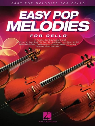 Easy Pop Melodies for violoncello (with lyrics and chords)