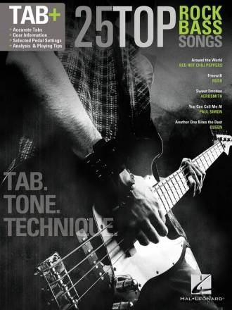 25 Top Rock Bass Songs for bass Songbook notes, chords, tablature, lyrics