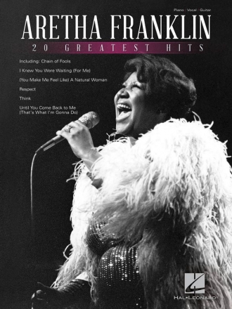 Aretha Franklin: 20 greatest Hits songbook piano/vocal/guitar