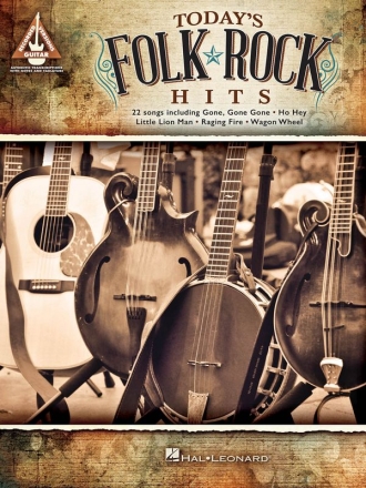 Today's Folk Rock Hits Gitarre Buch