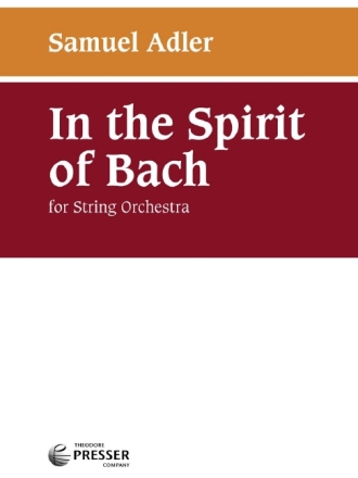 In The Spirit Of Bach Streichorchester Partitur und Stimmen