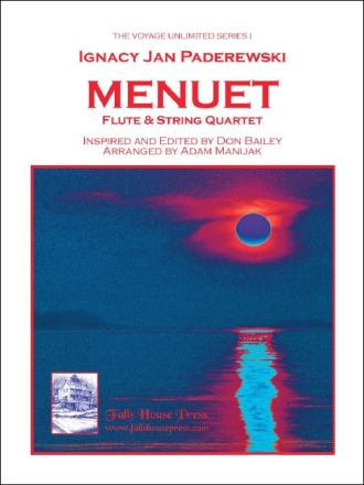 Ignace Paderewski Menuet Flte und Streichtrio Partitur und Stimmen