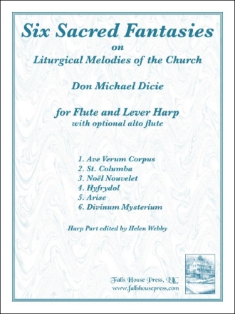 Don Dicie Six Sacred Fantasies Flte und Harfe Partitur und Stimmen