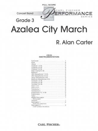 R. Alan Carter Azalea City March Blasorchester Partitur