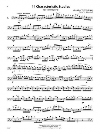 Jean-Baptiste Arban 14 Characteristic Studies Posaune