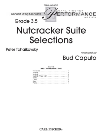 Peter Ilyich Tchaikovsky Nutcracker Suite Selections Streichorchester Partitur