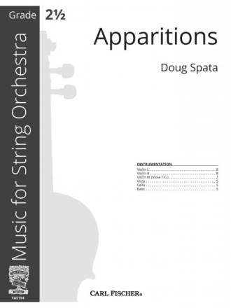 Doug Spata Apparitions Streichorchester Partitur