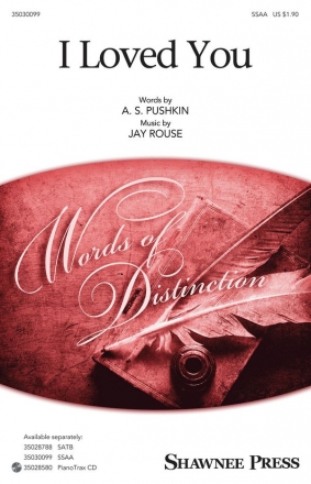 I Loved You for female chorus (SSAA) and piano chorus score