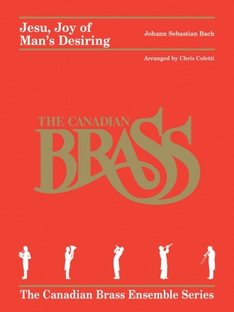 Johann Sebastian Bach, Jesu, Joy Of Man's Desiring For Brass Quintet Blechblserquintett Partitur + Stimmen