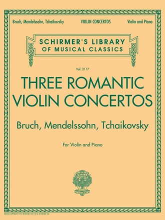 3 romantic Violin Concertos for violin and piano