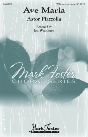 Ave Maria TTBB, Oboe and Piano Chorpartitur