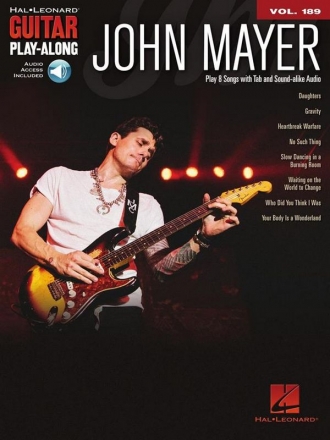 John Mayer (+with Audio Access): guitar playalong vol.189 songbook vocal/guitar/tab