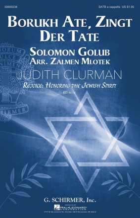 Solomon Golub, Borukh Ate, Zingt Der Tate SATB a Cappella Chorpartitur