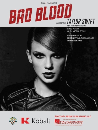 Bad Blood Piano and Vocal Blatt
