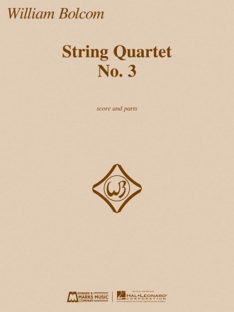 William Bolcom String Quartet No. 3 - Score And Parts Streichquartett Partitur + Stimmen