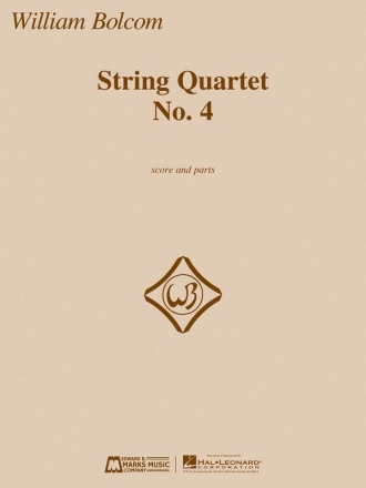 William Bolcom String Quartet No. 4 - Score And Parts Streichquartett Partitur + Stimmen