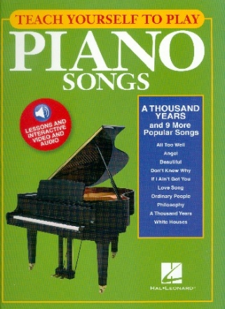 A thousand Years and 9 more popular Songs (+Online Media): for piano (with lyrics and chords)