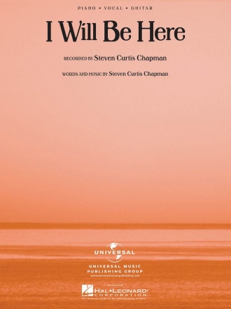 I Will Be Here Piano, Vocal and Guitar Buch