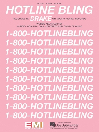 Hotline Bling Piano, Vocal and Guitar Blatt