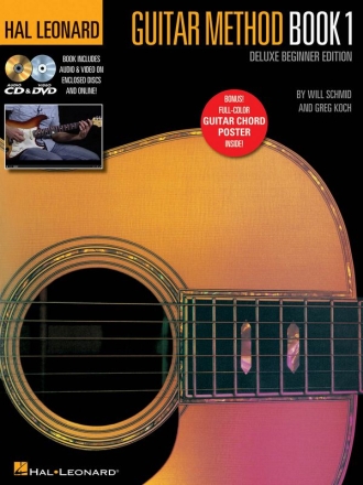 Hal Leonard Guitar Method Book 1 Deluxe Gitarre Buch + Online-Audio