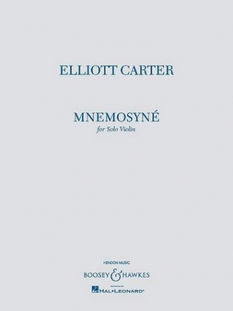 Carter, Elliott Cook: Mnemosyn fr Violine