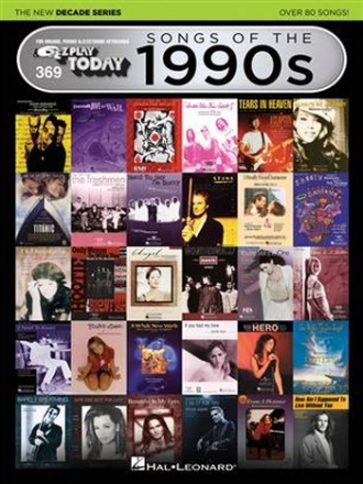 Songs of the 1990s: for keyboard (organ/piano) EZ play today vol.369