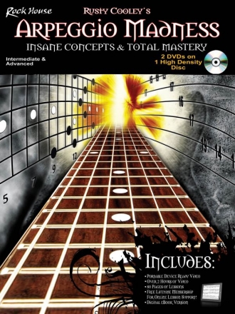 Rusty Cooley, Arpeggio Madness Gitarre Buch + DVD