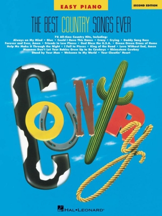 The Best Country Songs Ever - 2nd Edition for easy piano Songbook