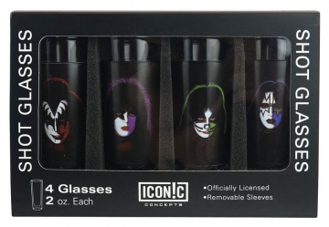 Kiss: Solo Albums - 4-Piece Shot Glass Set  Glas