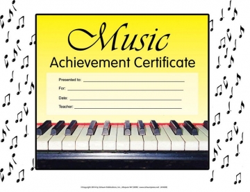 Music Achievement Certificate Klavier Buch