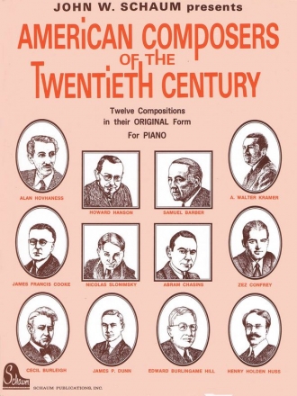 American Composers Of 20th Cen Klavier Buch