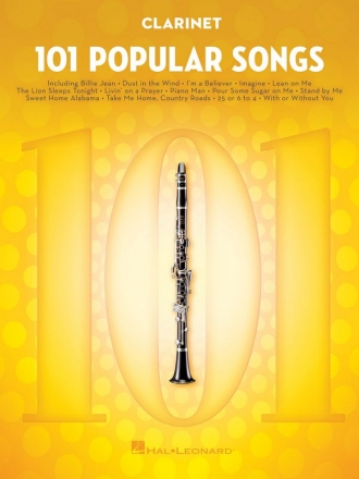 101 popular Songs: for clarinet