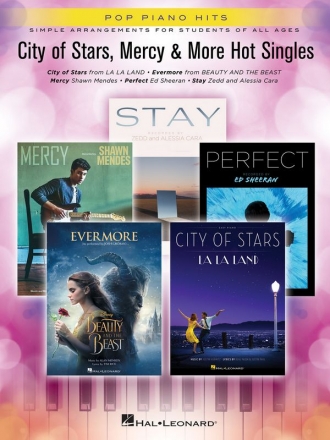 City of Stars, Mercy & more hot Singles: for easy piano (with lyrics and chords)