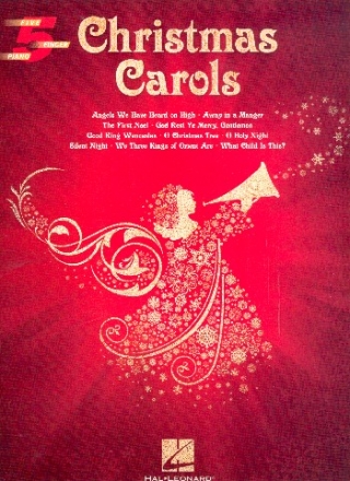 Christmas Carols for 5-finger piano (with lyrics) with teacher's accompaniment