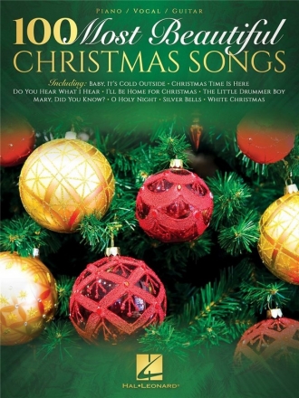 100 Most Beautiful Christmas Songs for piano/vocal/guitar Songbook